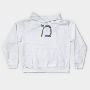 Mem - Letter of the Hebrew Alphabet Kids Hoodie